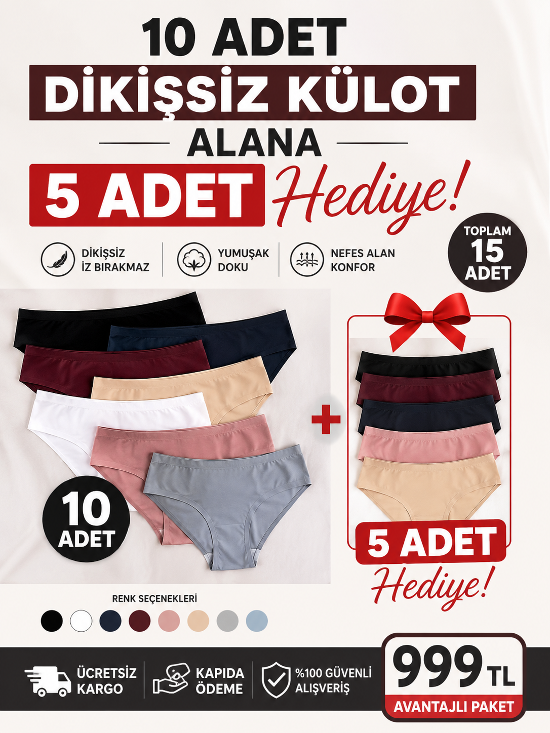 Dikişsiz Kadın Külot – İz Bırakmayan Ultra Konfor